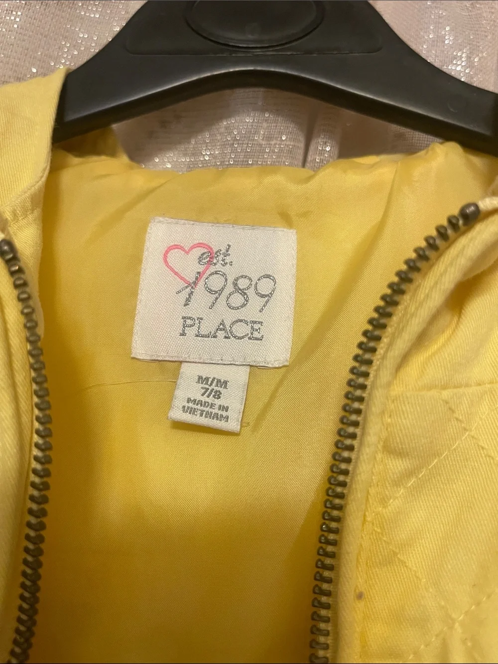 The Children's Place Sunny Yellow Hooded Zip Up Jacket w/Pockets